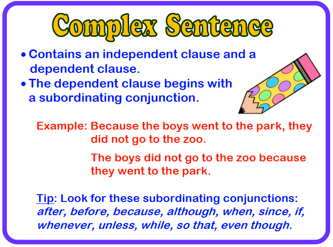 Grammar Worksheet Page 73 Answers Complex Sentence Structure